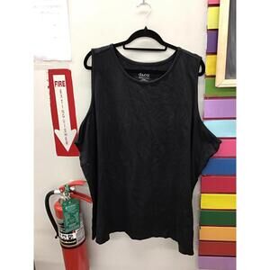 Denim & comessentials women’s swing tank 4X black new from HSN